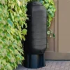 Strata 250L Black Slimline Water Butt With Tap & Lid -Grosafe Shop ward slimline water butt with tap 250 litres on patio jpg